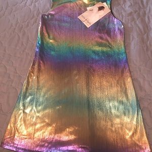 Adorable little angels multi colored girls dress